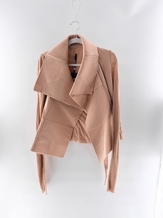 Rickowenslilies Chic beige quilted leather jacket, 8