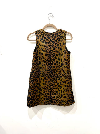 Tuckernuck Marlowe Leopard Print Mini Shift Dress Brown/Black Women's Size XS