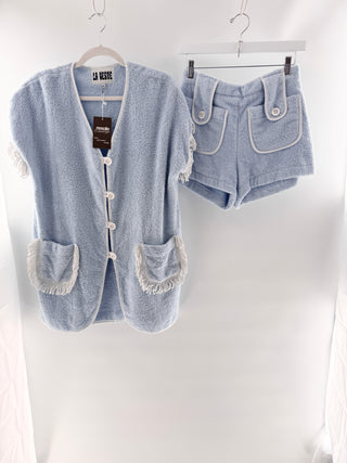 La Veste terry matching set vest and shorts, M