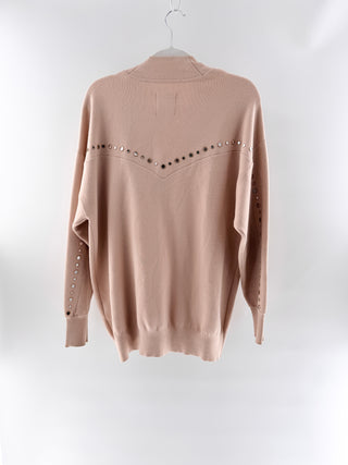 Sandro open front cardigan with mirror details, M