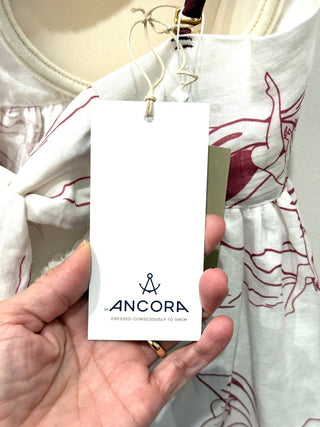 NWT Ancora Sleeveless Underwired The Highland Coast Maxi Dress White Women's L