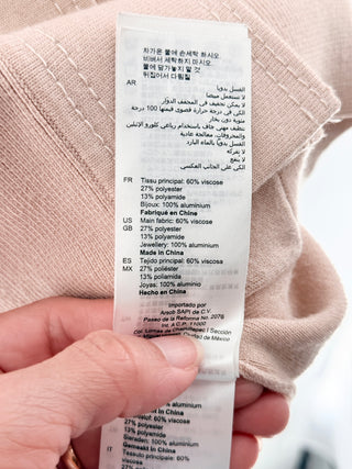 Sandro open front cardigan with mirror details, M