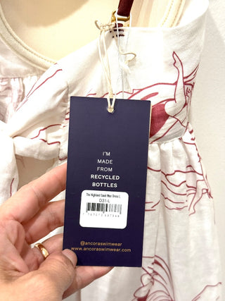 NWT Ancora Sleeveless Underwired The Highland Coast Maxi Dress White Women's L