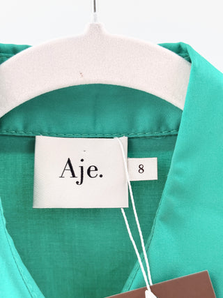 Aje Short-Sleeve Cropped Button-Up, 8