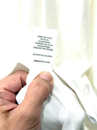 ASTR The Label Sleeveless Sheer Contrast Bubble Hem Maxi Dress White Womens Sz S