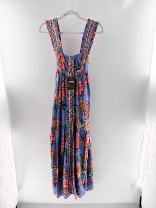 Farm Rio Sleeveless Floral Patterned Maxi, S