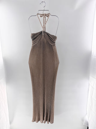 Missoni Metallic Fine-Knit Maxi Dress; Rope Detail, IT 42 / US 6
