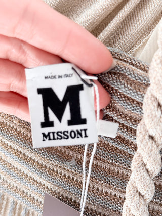 Missoni Metallic Fine-Knit Maxi Dress; Rope Detail, IT 42 / US 6