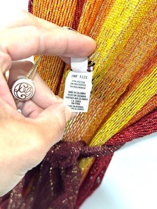 NWT Luli Fama Sunshine Addict Poncho Long Kaftan Cover Up Sunset One Size