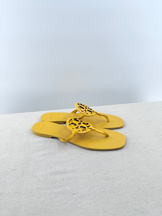 Tory Burch leather logo sandals, 9.5