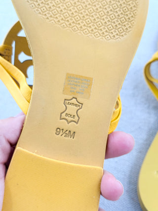 Tory Burch leather logo sandals, 9.5