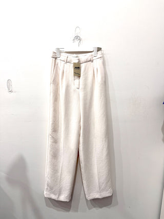 Aritzia Effortless High-Waisted Wide-Leg Japanese Crepe Trousers White Women's 6