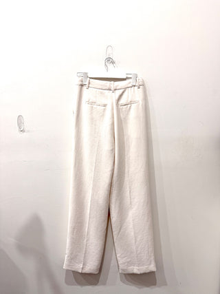 Aritzia Effortless High-Waisted Wide-Leg Japanese Crepe Trousers White Women's 6