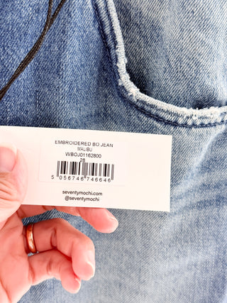 Seventy & Mochi embroidered jeans, 28