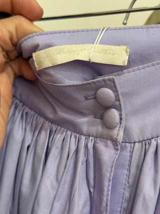 Guillermo Castro Crop Blouse Top & Tiered Maxi Skirt Set Lavender Women's Size S
