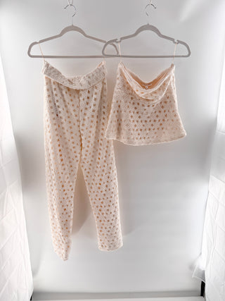 Line and dot Bowen crochet shorts and pants, Pants - M, Shorts - S