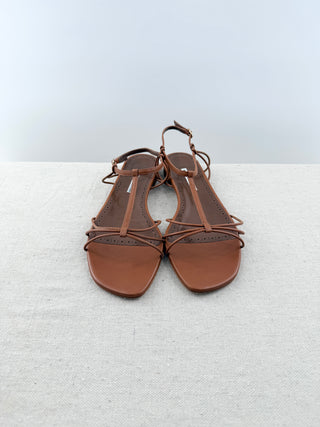 Manolo Blahnik flat leather sandals, 40.5
