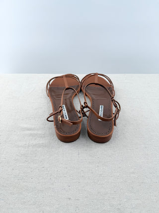 Manolo Blahnik flat leather sandals, 40.5