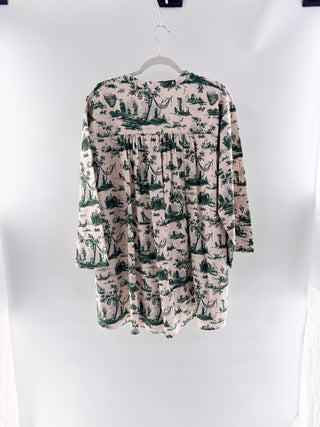 Baum und Pferdgarden 100% cotton print mini dress, L