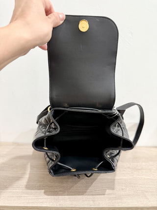 Christian Dior Caro Macrocannage Lambskin Medium Backpack Black