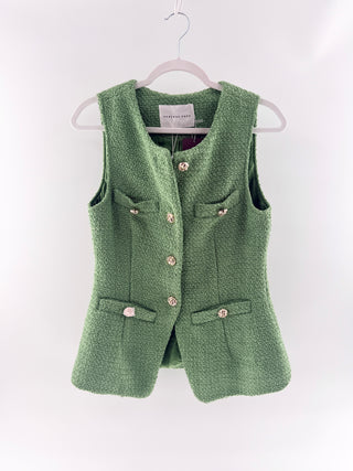 Endless Rose Tweed Buttoned Long Split, L