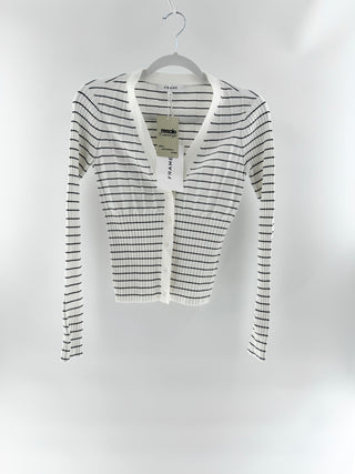 Frame striped cardigan, S