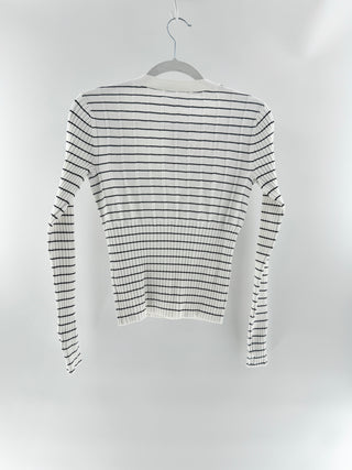 Frame striped cardigan, S