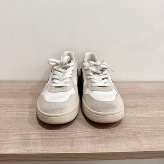 Veja V-10 B-Mesh/Suede Lace-Up Trainers Sneakers Natural Marsala Women's Size 6