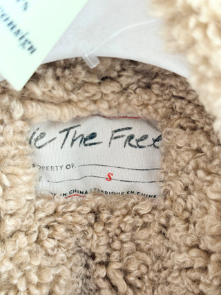 Free People denim and faux shearling jacket, S