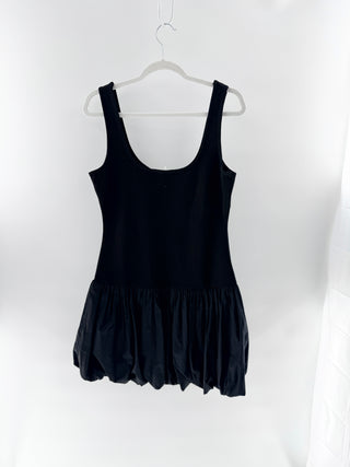 Mable sleeveless knit bubble mini dress, L