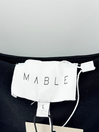 Mable sleeveless knit bubble mini dress, L