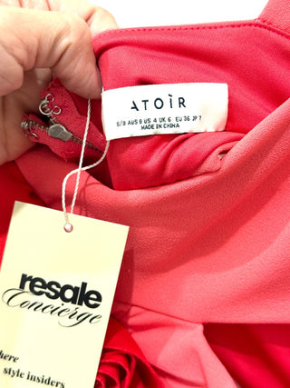 Atoir The Deju Vu Crop Top & Ruched Mini Skirt Flower Set Pink/Red Women's Small