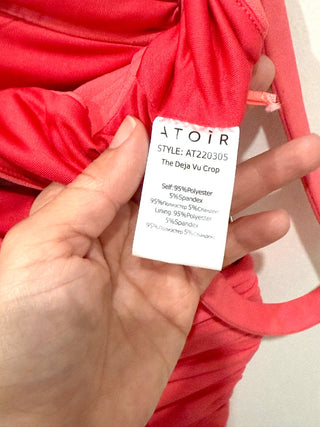 Atoir The Deju Vu Crop Top & Ruched Mini Skirt Flower Set Pink/Red Women's Small