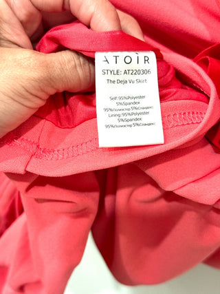 Atoir The Deju Vu Crop Top & Ruched Mini Skirt Flower Set Pink/Red Women's Small