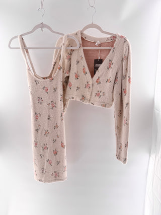 Anthropologie matching knit set dress and cardigan, S