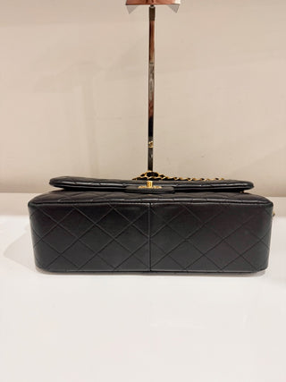 CHANEL lamb leather quilted classic double flap jumbo bag, jumbo