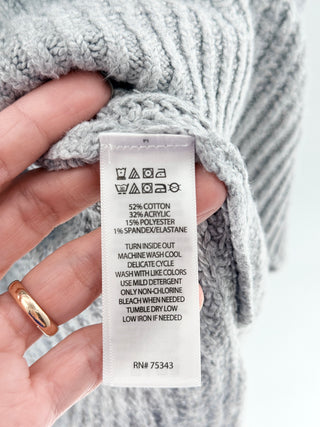 Rachel Zoe cotton blend knit sweater, L
