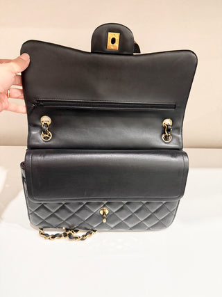 CHANEL lamb leather quilted classic double flap jumbo bag, jumbo