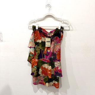 Floral Print High Waisted Adjustable Wrap Sarong Skirt Women's Multi One Size