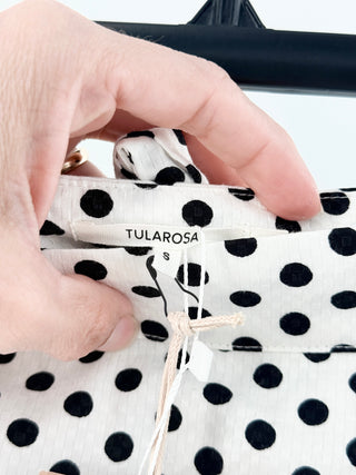 Tularosa polka dot wrap midi skirt, S