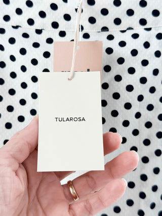 Tularosa polka dot wrap midi skirt, S