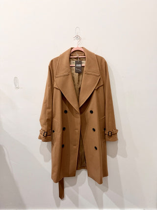 Burberry wool blend trench  coat, US 10