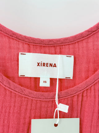 Xirena Gauze Cotton Sleeveless Scoop Neck Casual Midi Tank Dress Pink Women's M