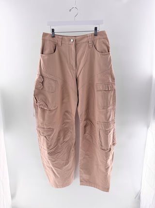 Camila Coelho Cargo pants with oversized utility pockets & relaxed fit, s