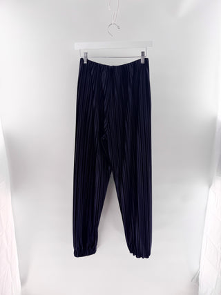 Giorgio Armani Pleated trousers with elastic waistband & tapered leg, 42 IT / US 6