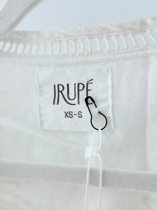 irupe White embroidered cotton wrap set, XS/S