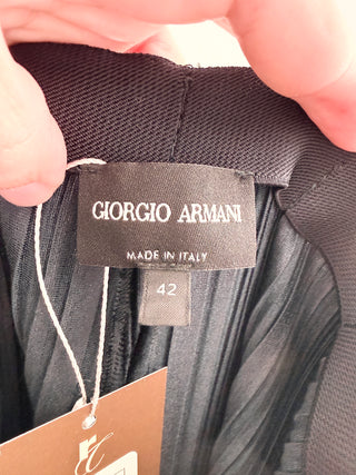 Giorgio Armani Pleated trousers with elastic waistband & tapered leg, 42 IT / US 6