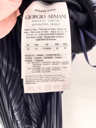 Giorgio Armani Pleated trousers with elastic waistband & tapered leg, 42 IT / US 6