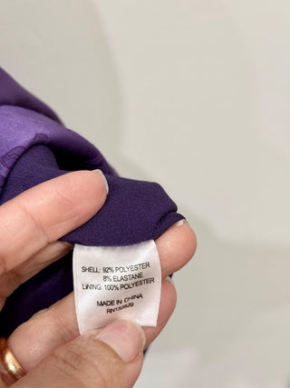 Privacy Please Kerry Satin Asymmetric One Shoulder Mini Dress Purple Women's XS