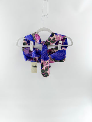 Zimmermann Blue floral linen halter top, 1